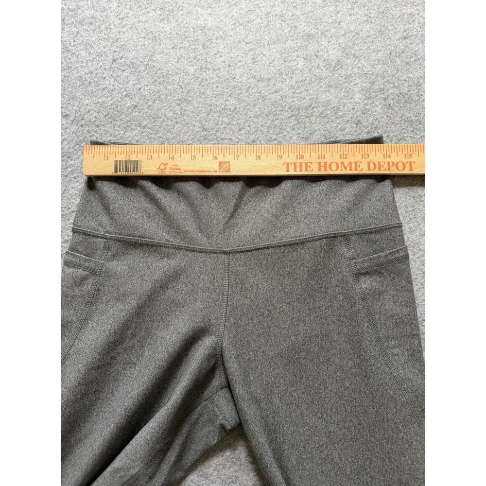 Old Navy Women's High-Rise Go-Dry Athletic Leggings Pockets Cropped Gray Size L